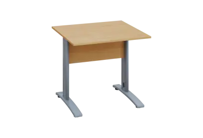 EPK 28 - 8 stůl kancelářský, kovová podnož stříbrná, deska 25 mm, široký 800 mm, javor horský